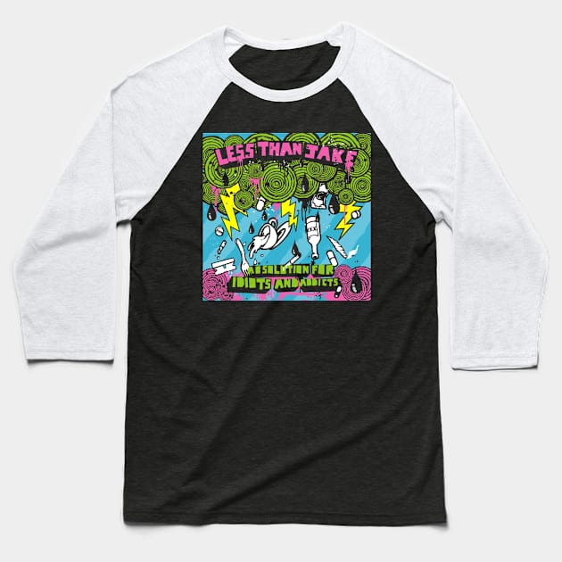 less than jake Baseball T-Shirt by PrettyNeat Patterns